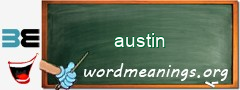 WordMeaning blackboard for austin
